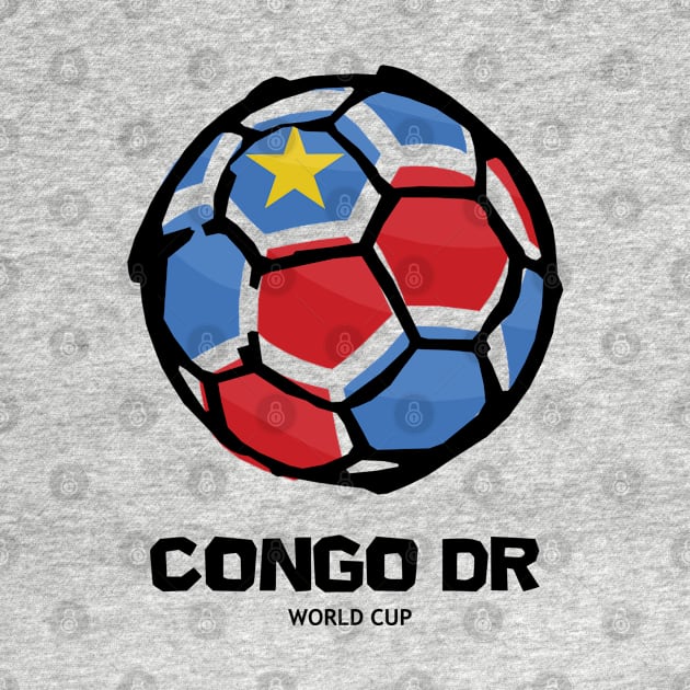 Congo DR Football Country Flag by KewaleeTee